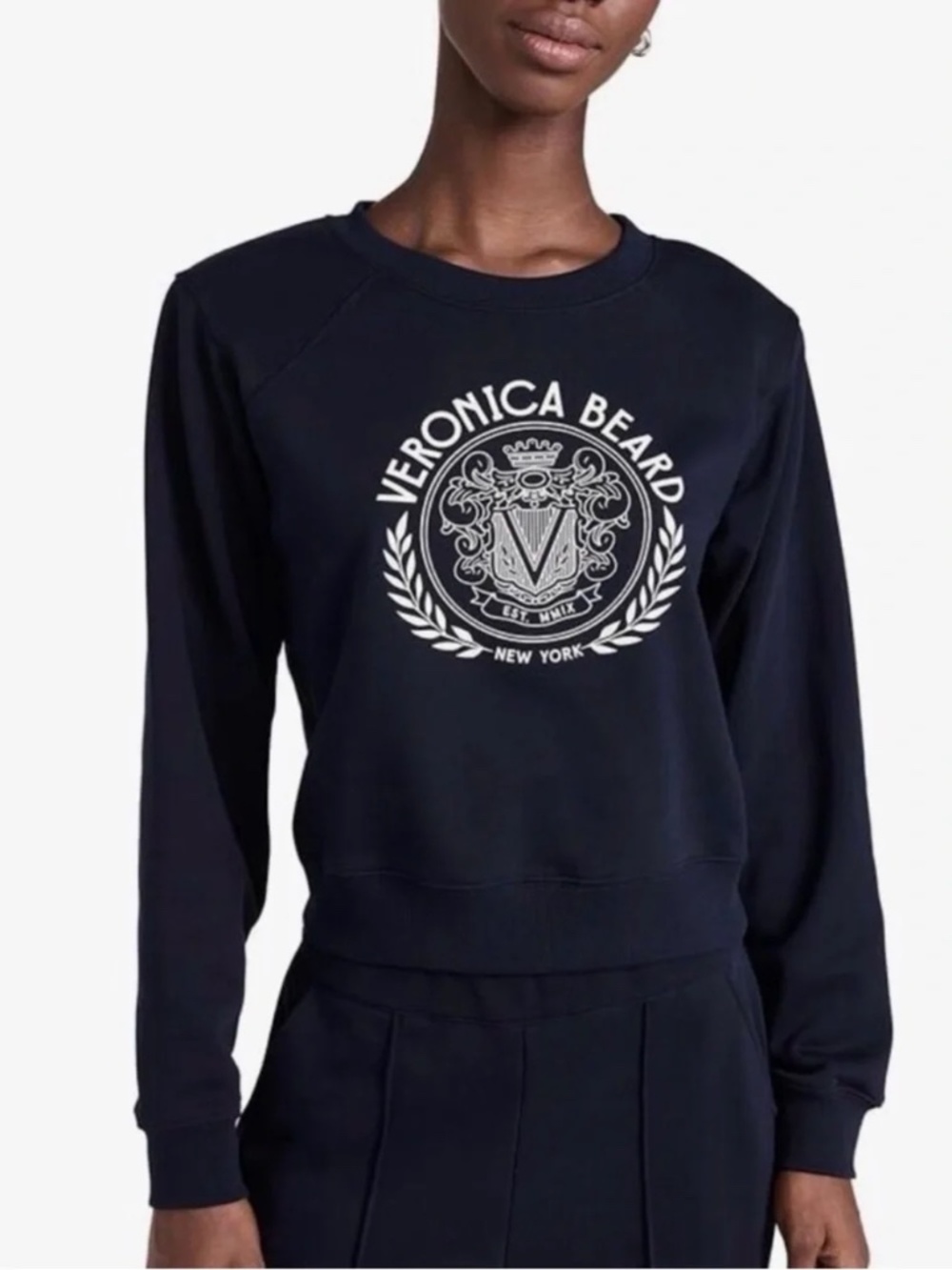 Veronica Beard Beaumont Logo Sweatshirt - Size Small - Navy - NWOT